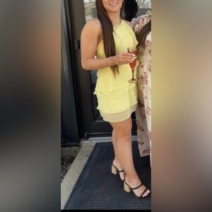 Yellow Chiffon Dress